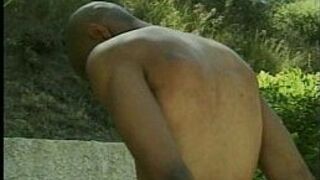 Ebony hottie outdoor sexo porn video